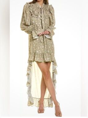 NWT WeWoreWhat High Low Polka Dot Floral Dress-M